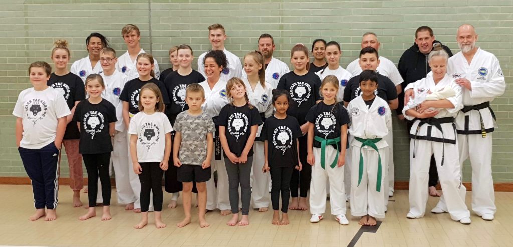 Mr and Mrs B with our Beccles Taekwondo Thursday night class